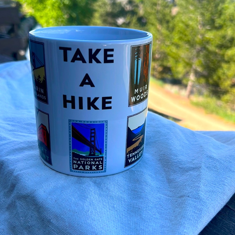 TAKE A HIKE CALIFORNIA San Francisco Bay Area Golden Gate Park Large Mug